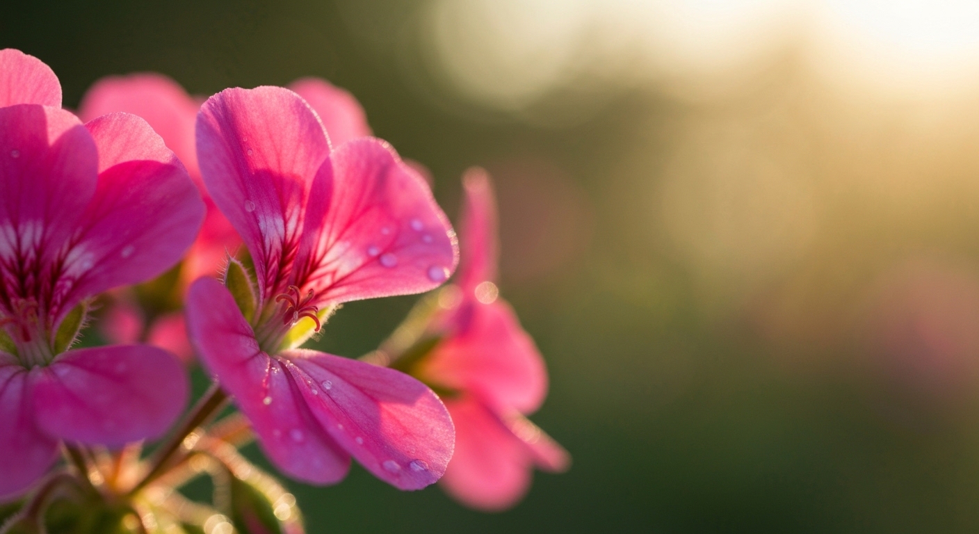 Illustration Géranium vivace rose : floraison estivale prolongée pour un jardin coloré sans effort