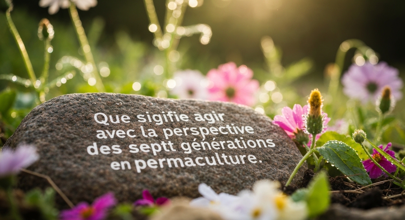 Illustration Que signifie agir avec la perspective des sept générations en permaculture ? Le guide pratique pour un potager durable