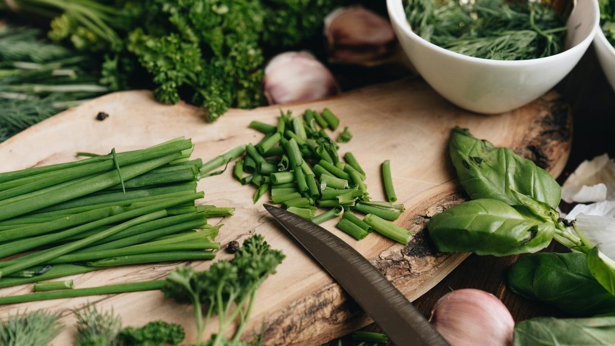basil and chives