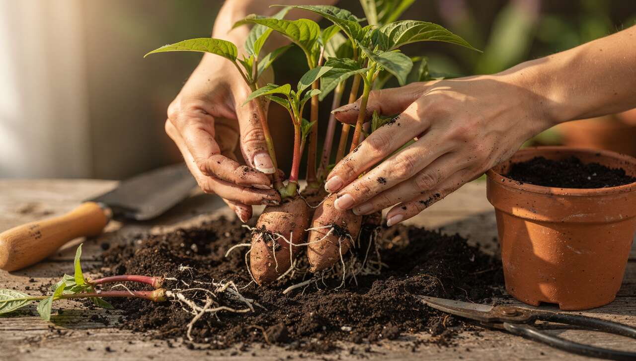 Préparer le tubercule pour la germination